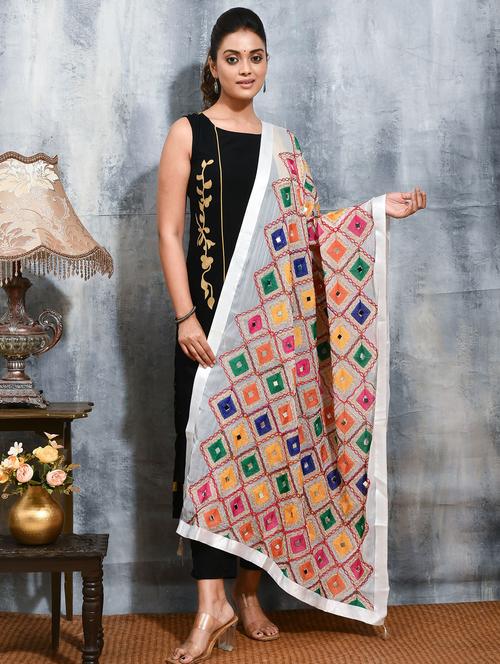 women phulkari casual wear dupatta - 21965846 - Very Small Image - 1