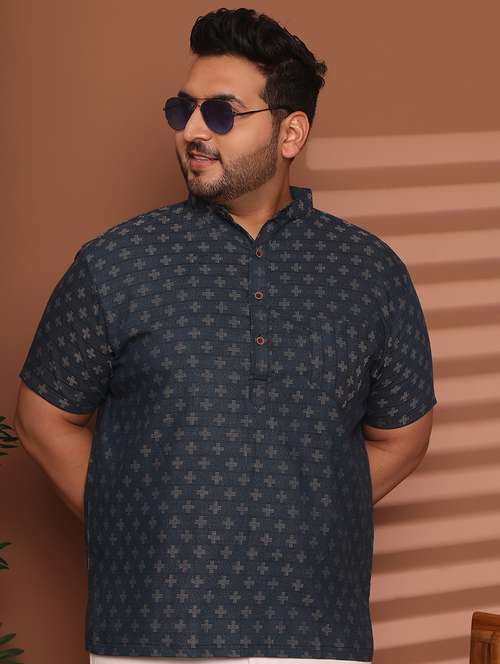 men self design mandarin neck short kurta - 21968163 - Very Small Image - 1
