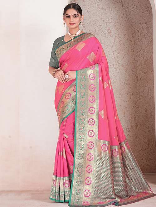 women self design banarasi saree with blouse - 21968765 - Very Small Image - 1