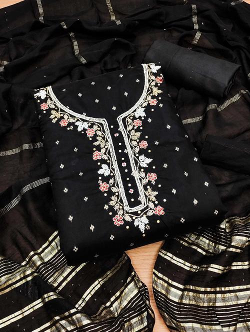 women self design embroidered unstitched suit set - 21972515 - Very Small Image - 1