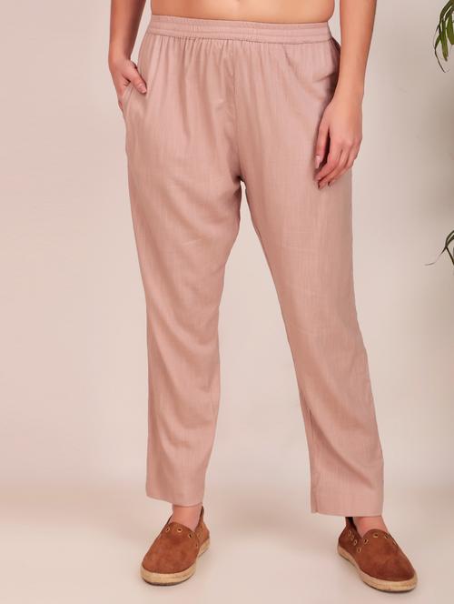 women solid mid rise ankle length tapered pant - 21974988 - Very Small Image - 1