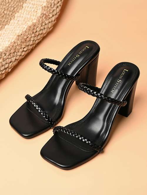 black pu mules sandals - 21980927 - Very Small Image - 1