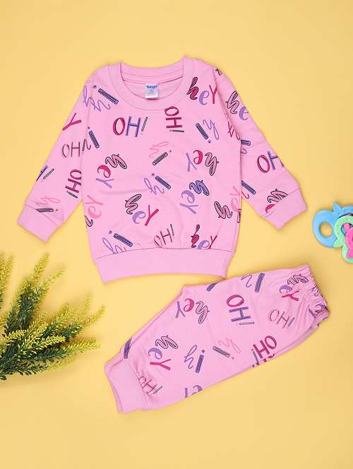 kids printed t-shirt and pajama co-ord set - 21982573 - Very Small Image - 1