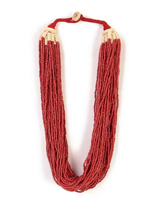 ethnic tribal handmade resin beaded fashion necklace - 21982927 - Very Small Image - 1
