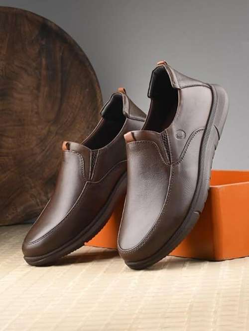 egroose men's 0 gravity genuine leather premium quality loafer shoes - 21998753 - Very Small Image - 1