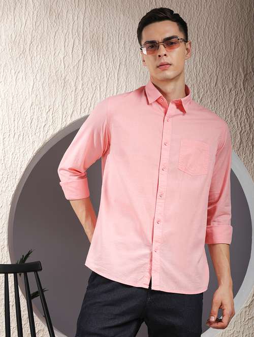men solid long sleeve regular fit casual shirt - 22013460 - Very Small Image - 1