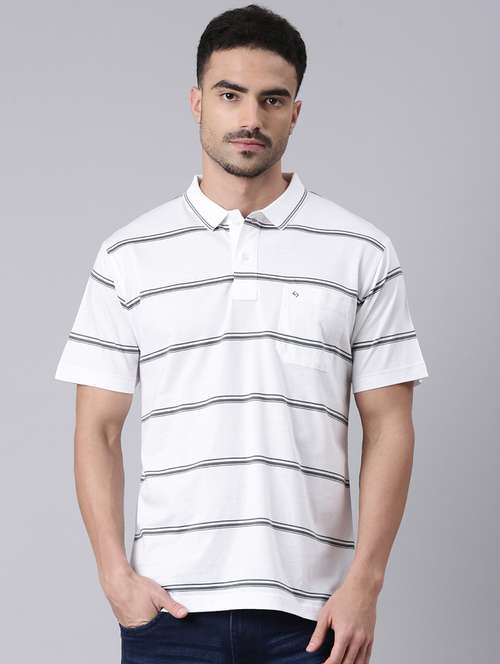 men striped short sleeve regular fit polo t-shirt - 22019647 - Very Small Image - 1