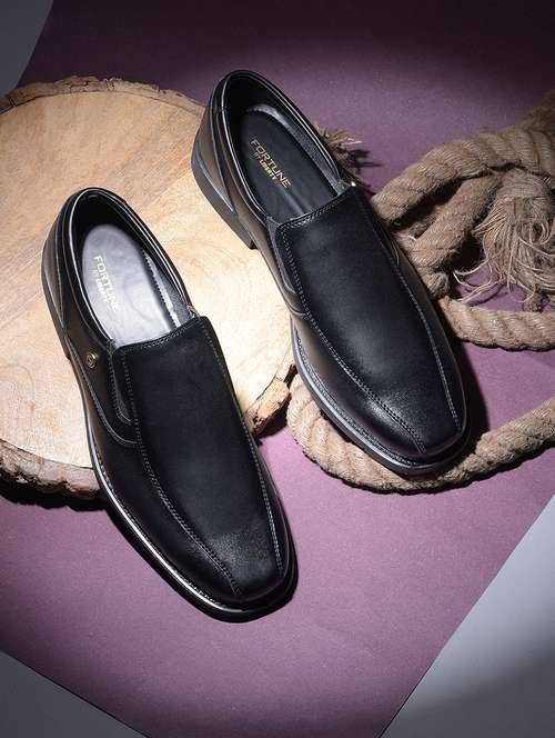 men solid slip on formal shoes - 22029092 - Very Small Image - 1