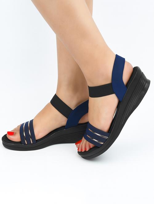 women solid back strap wedges - 22029530 - Very Small Image - 1