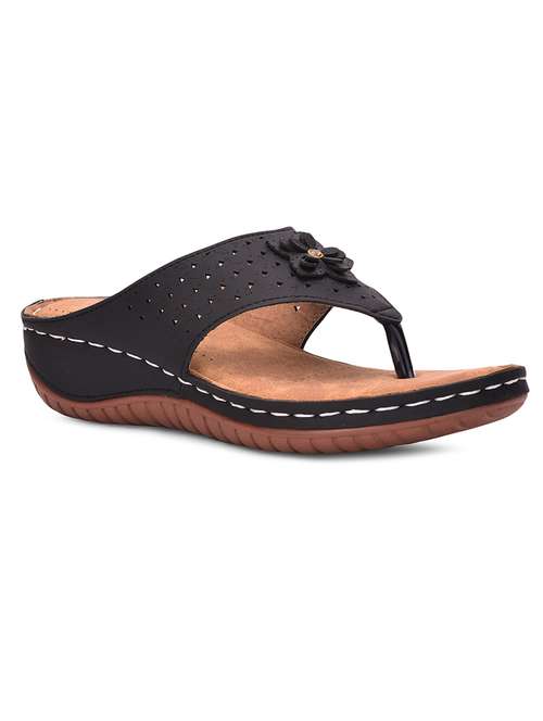 women solid slip on wedge - 22030100 - Very Small Image - 1