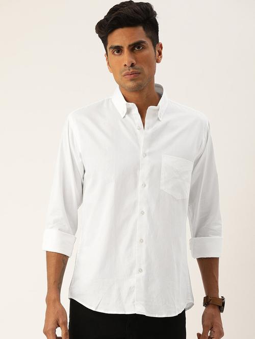 men solid collared long sleeve regular fit shirt - 22039075 - Very Small Image - 1