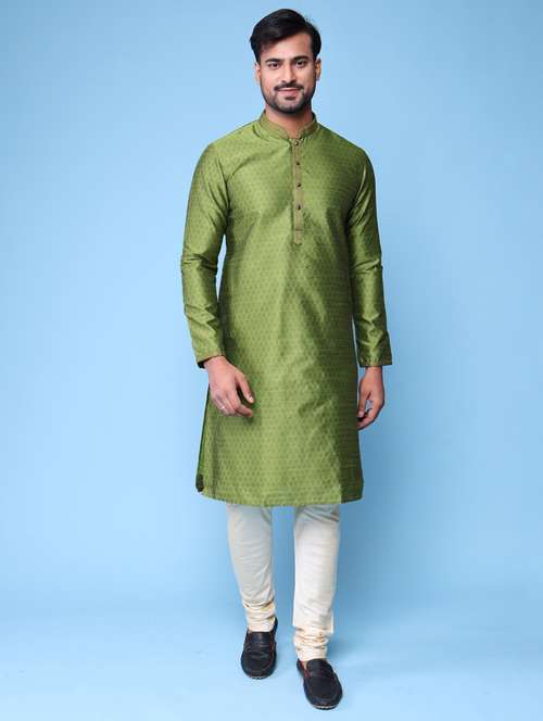 men mandarin neck kurta pyjama ethnic wear set - 22061986 - Very Small Image - 1