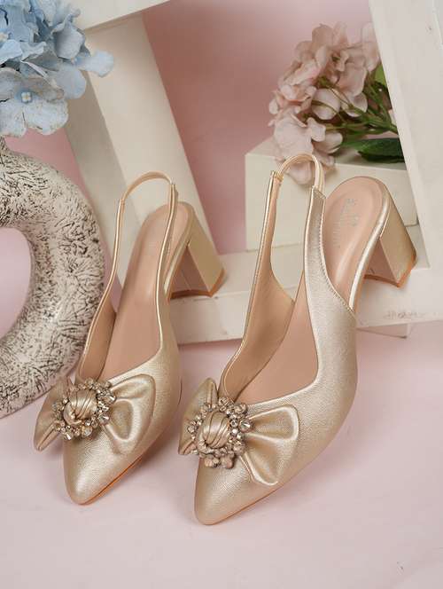 women solid back strap block heel sandals - 22084742 - Very Small Image - 1