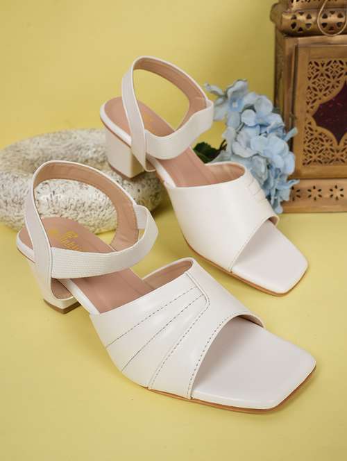 women solid back strap block heel sandals - 22084753 - Very Small Image - 1