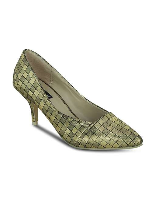 gold leatherette pump - 10589047 - Very Small Image - 1