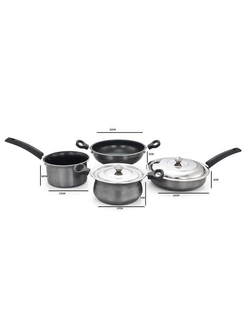induction base non stick cookware set of 6 pcs - 10605986 - Very Small Image - 1