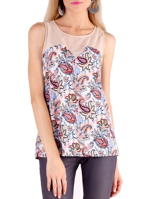 beige polyester top - 10680326 - Very Small Image - 1