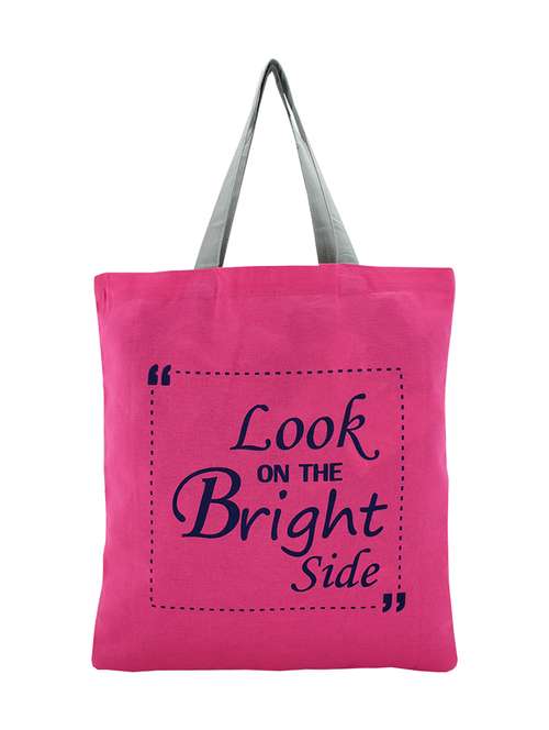 pink cotton tote - 10741745 - Very Small Image - 1