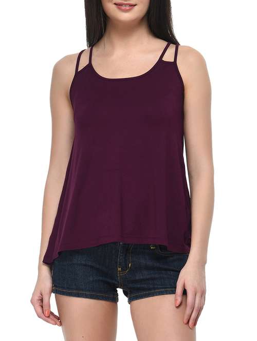purple viscose top - 11140658 - Very Small Image - 1