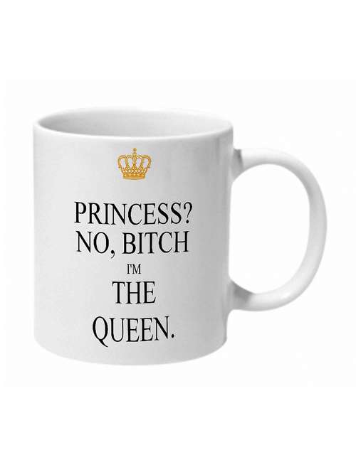 mooch wale princess no bitch im the queen ceramic mug - 11280613 - Very Small Image - 1