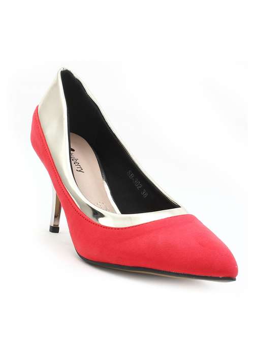 red synthetic slip on pumps - 11446840 - Very Small Image - 1