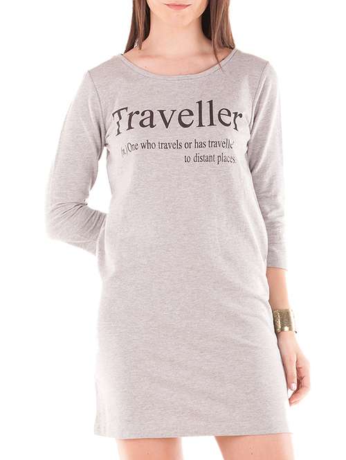 grey jersey dress - 11507841 - Very Small Image - 1