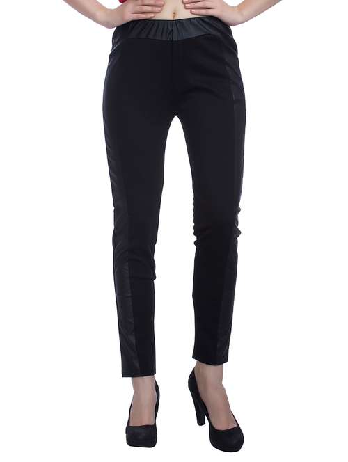black polyester jeggings - 11540468 - Very Small Image - 1