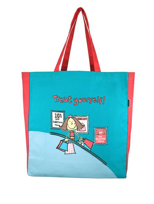 yolo women's treat yourself peacock blue medium fashion tote bag - 1207688 - Very Small Image - 1