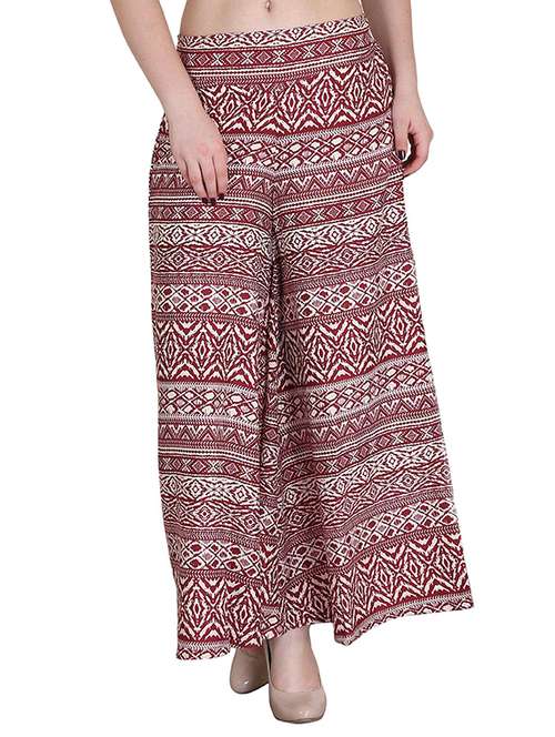 red crepe palazzos - 12421778 - Very Small Image - 1