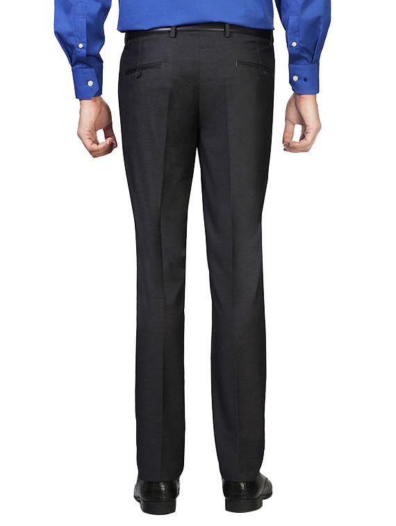 grey polyester flat front formal trouser - 12487192 - Zoom Image - 2