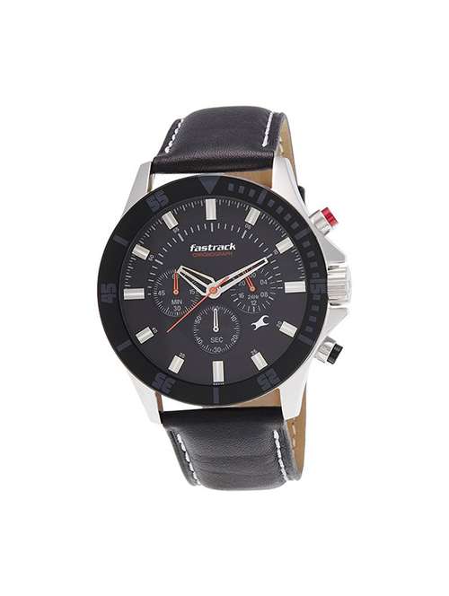 fastrack chronograph black dial men's watch - nd3072sl02 - 12583856 - Very Small Image - 1