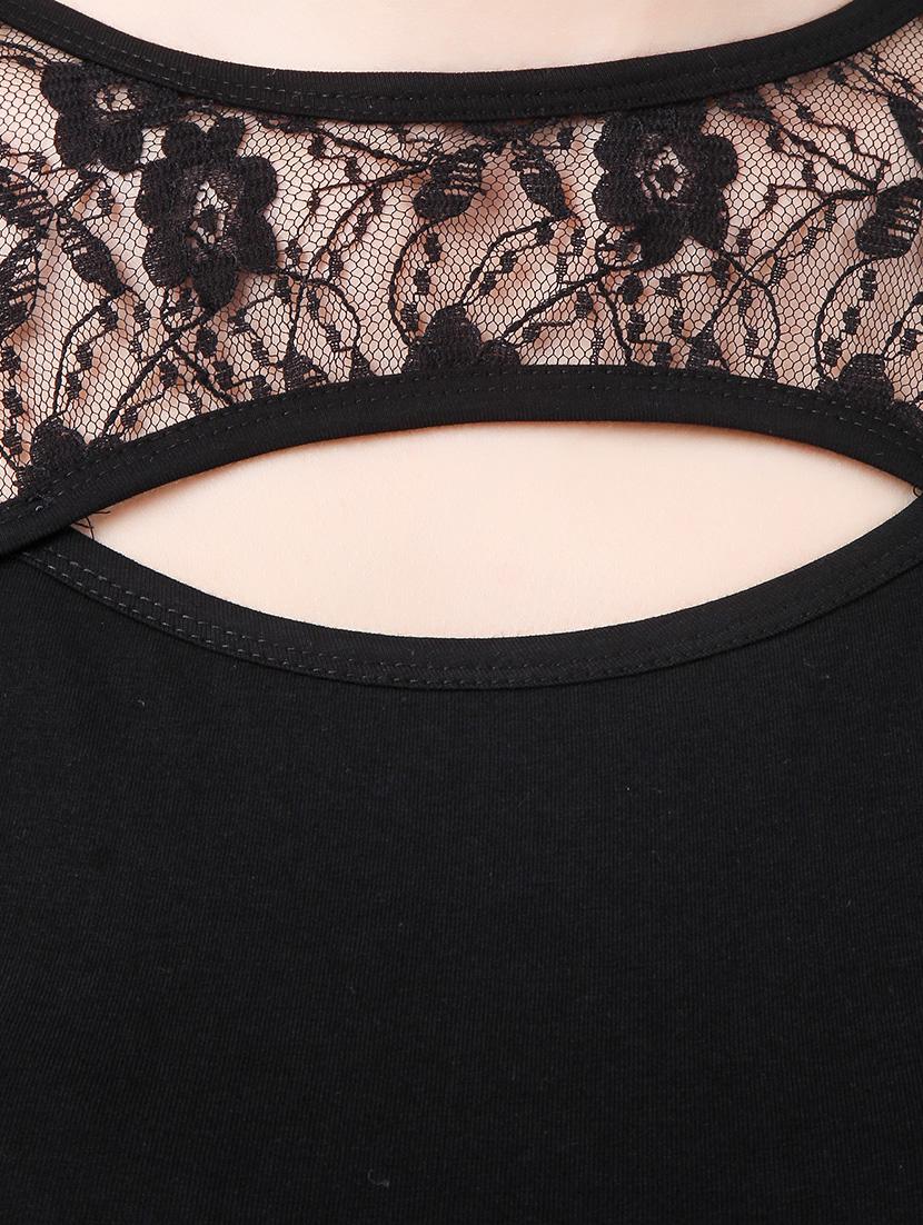 women's straight round neck top - 12983110 - Standard Image - 3