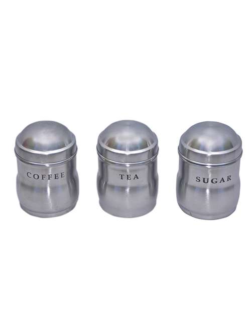 set of 3 tea, coffee and sugar maharaja canisters - 13005471 - Very Small Image - 1