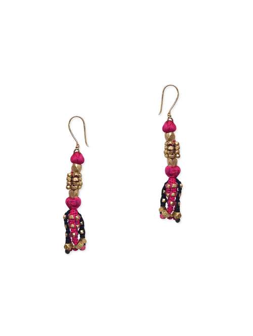 Multi Colored Brass Drop Earring - 13224638 - Very Small Image - 1