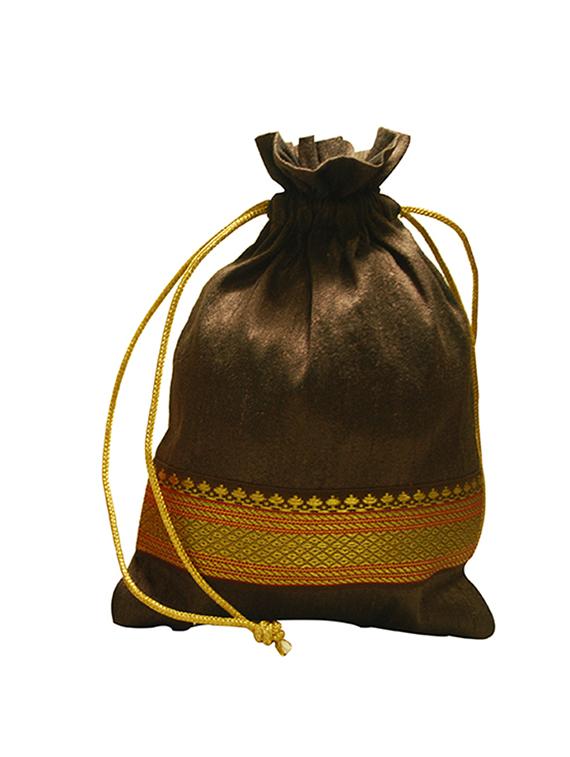 orange silk potli - 13679903 - Zoom Image - 7