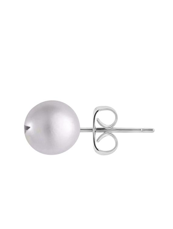 white metal studs earrings - 13693909 - Zoom Image - 2