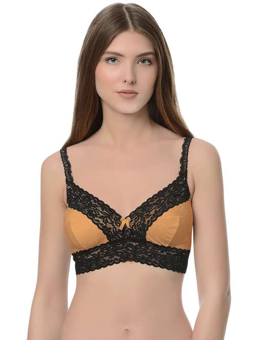 bow patch contrast lace detail bra  - 13752921 - Very Small Image - 1