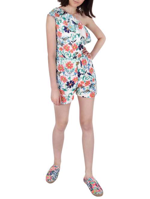 white printed crepe  jumpsuit - 13773678 - Very Small Image - 1