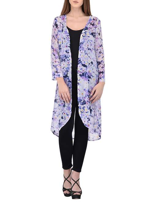 printed purple shrug - 13842735 - Very Small Image - 1