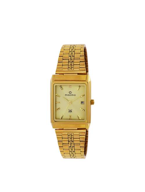 maxima gold dial analog watch for men - 44070cmgy - 13847055 - Very Small Image - 1