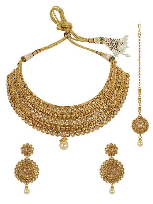 gold metal  necklace - 13870100 - Very Small Image - 1