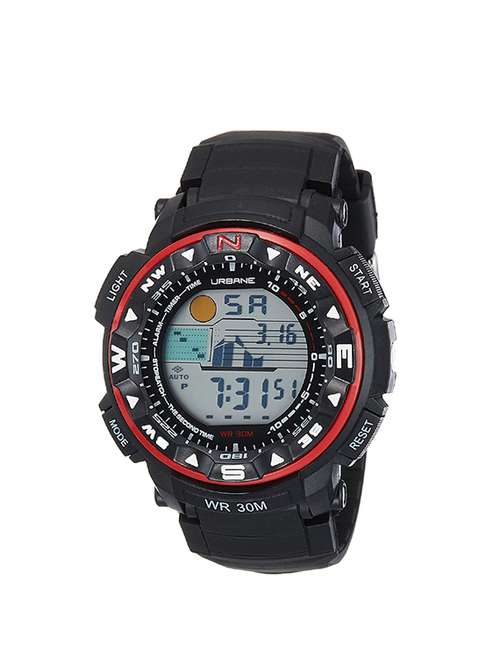 maxima grey dial digital watch for men - u-35030ppdn - 13911573 - Very Small Image - 1