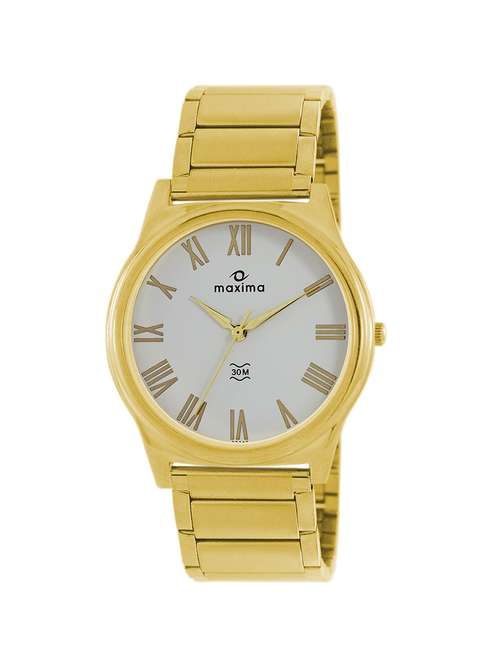 maxima white dial analog watch for men - 34756cmgy - 13933226 - Very Small Image - 1