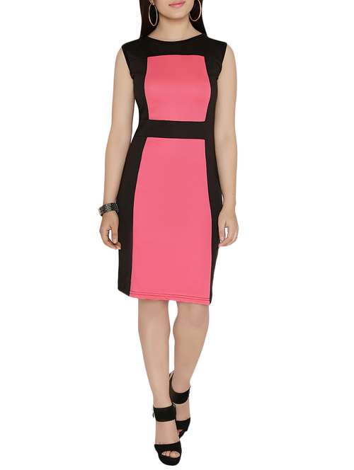 color block sheath dress - 14001560 - Very Small Image - 1