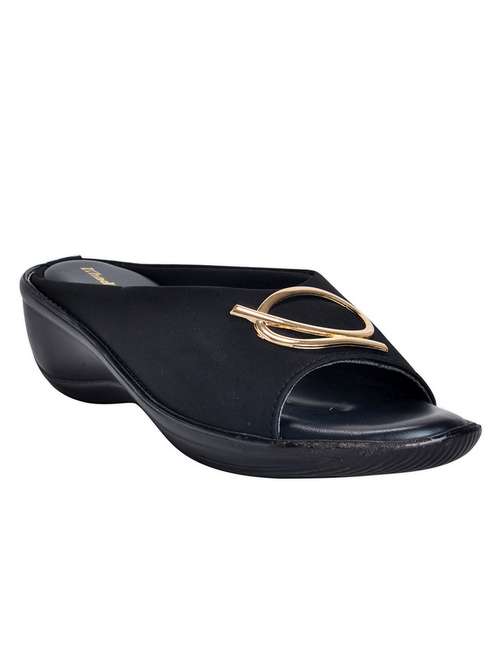 black fabric slippers - 14160975 - Very Small Image - 1