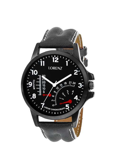 lorenz mk-1035a original linear chrono style analog watch for men - 14162412 - Very Small Image - 1