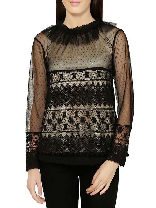 black net casual top - 14169516 - Very Small Image - 1