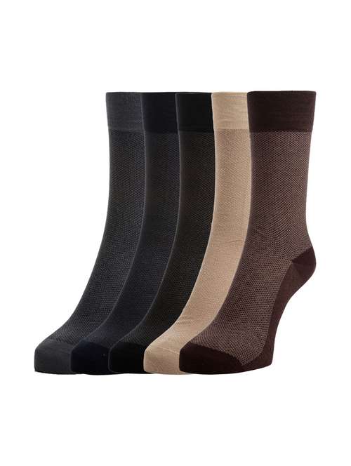 multi colored cotton socks (set of 5) - 14264701 - Very Small Image - 1