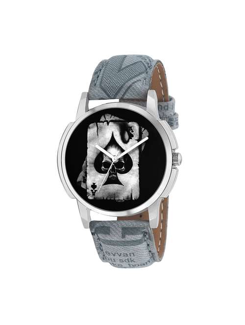 gravity leatherette strap round dial analog watch - 14264820 - Very Small Image - 1