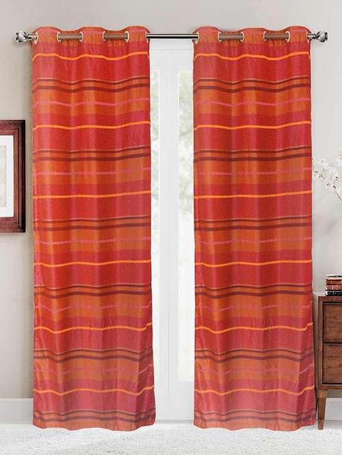 polyester set of 2 door curtain - 14334704 - Very Small Image - 1